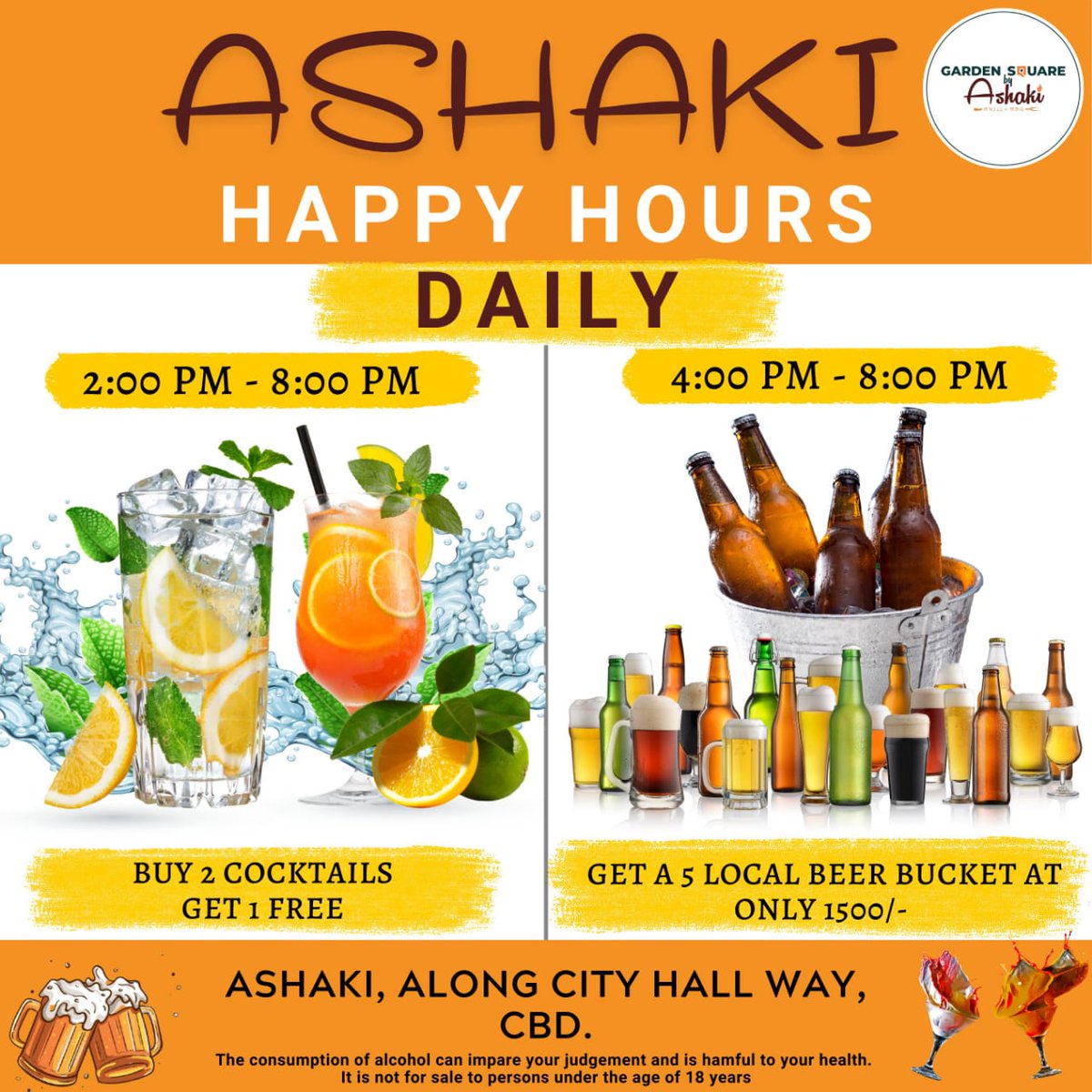 ItsMainaKageni's tweet photo. Way to start the weekend!!!!!!!! Meeting point: Ashaki CBD (...yes, the one you saw me at, that's along City Hall Way)
Si tupatane Happy Hour? #Ashaki https://t.co/1ljQsN7R4z