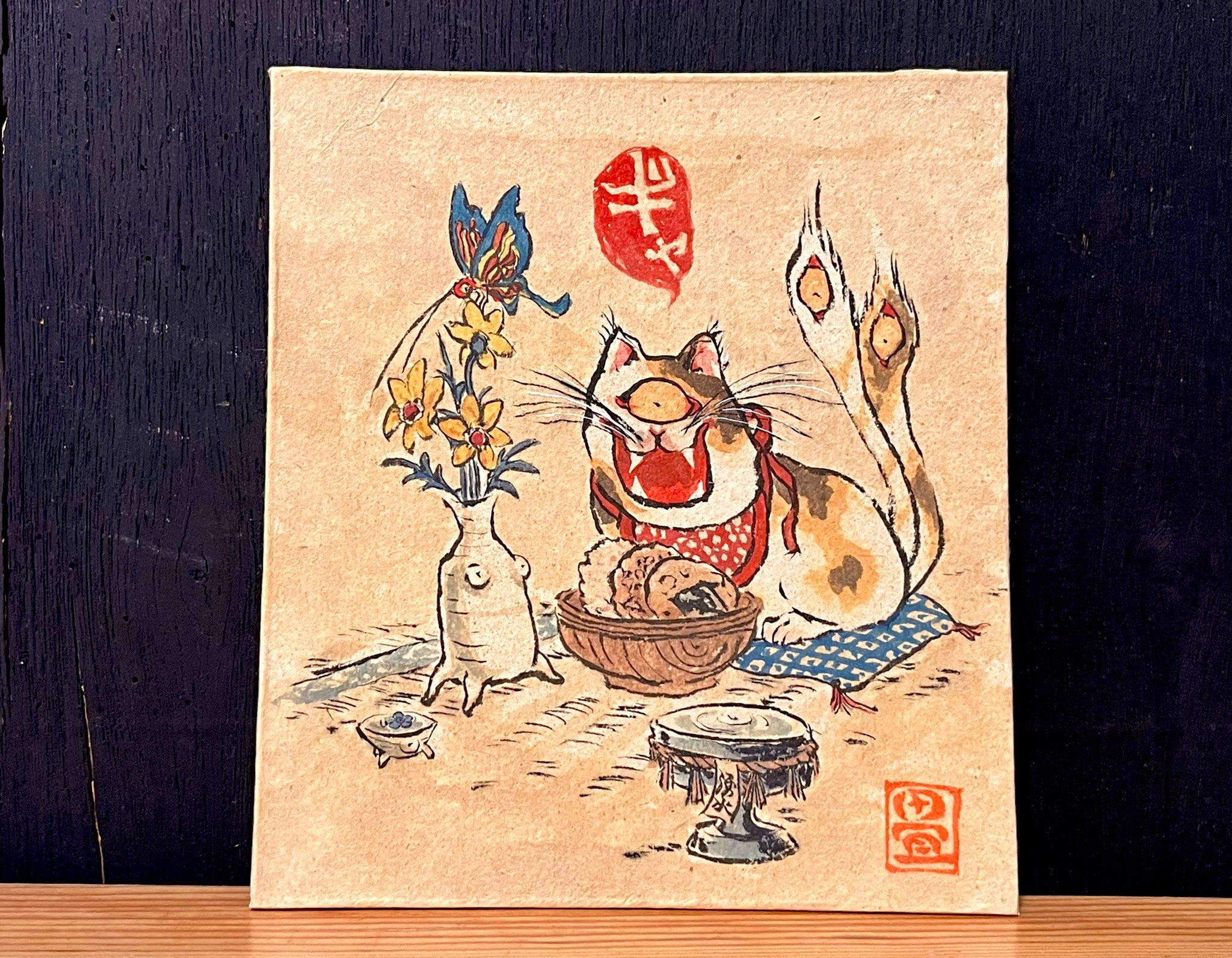 花日和 畳 招き猫 ブローチ 花日和畳 - メルカリ