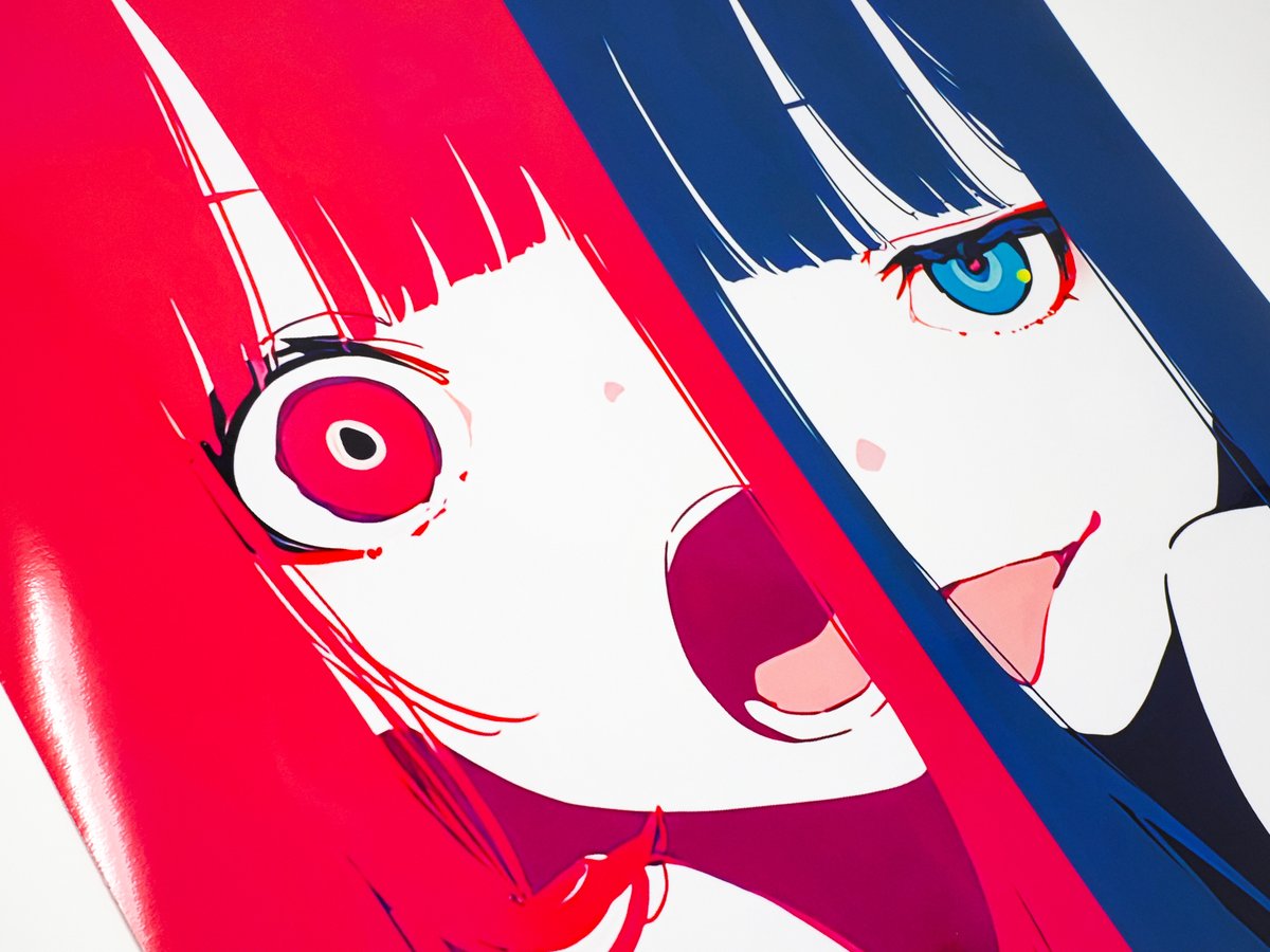 「こちらの赤&青コンビもA2ポスター化しました いい感じに睨みつけてくれます」|宇城 一｜UKI Hajimeのイラスト