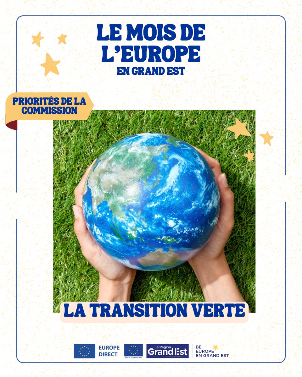 🌍 Transition verte : une priorité pour l'🇪🇺de demain. Face à l’urgence climatique, la Commission européenne met l’environnement au cœur de son action avec le Pacte vert pour l’Europe (#GreenDealEU)
👉Objectif : faire de l’UE le premier continent neutre en carbone d’ici 2050.