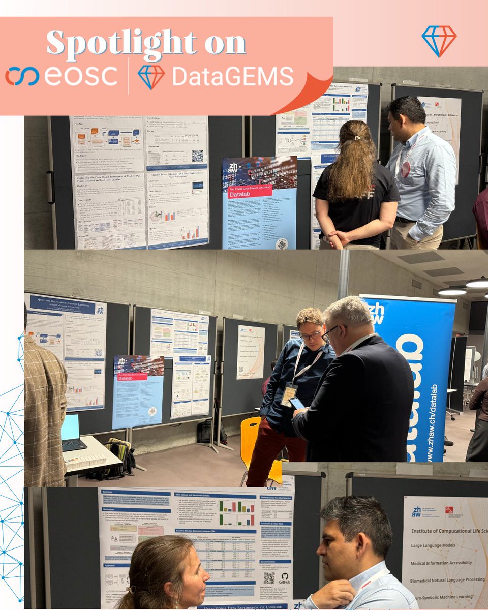 On April 13 ZHAW's DataGEMS team joined Swiss NLP Days, presenting “Database exploration by natural language” and the DataGEMS project. Find out more: linkedin.com/posts/datagems…