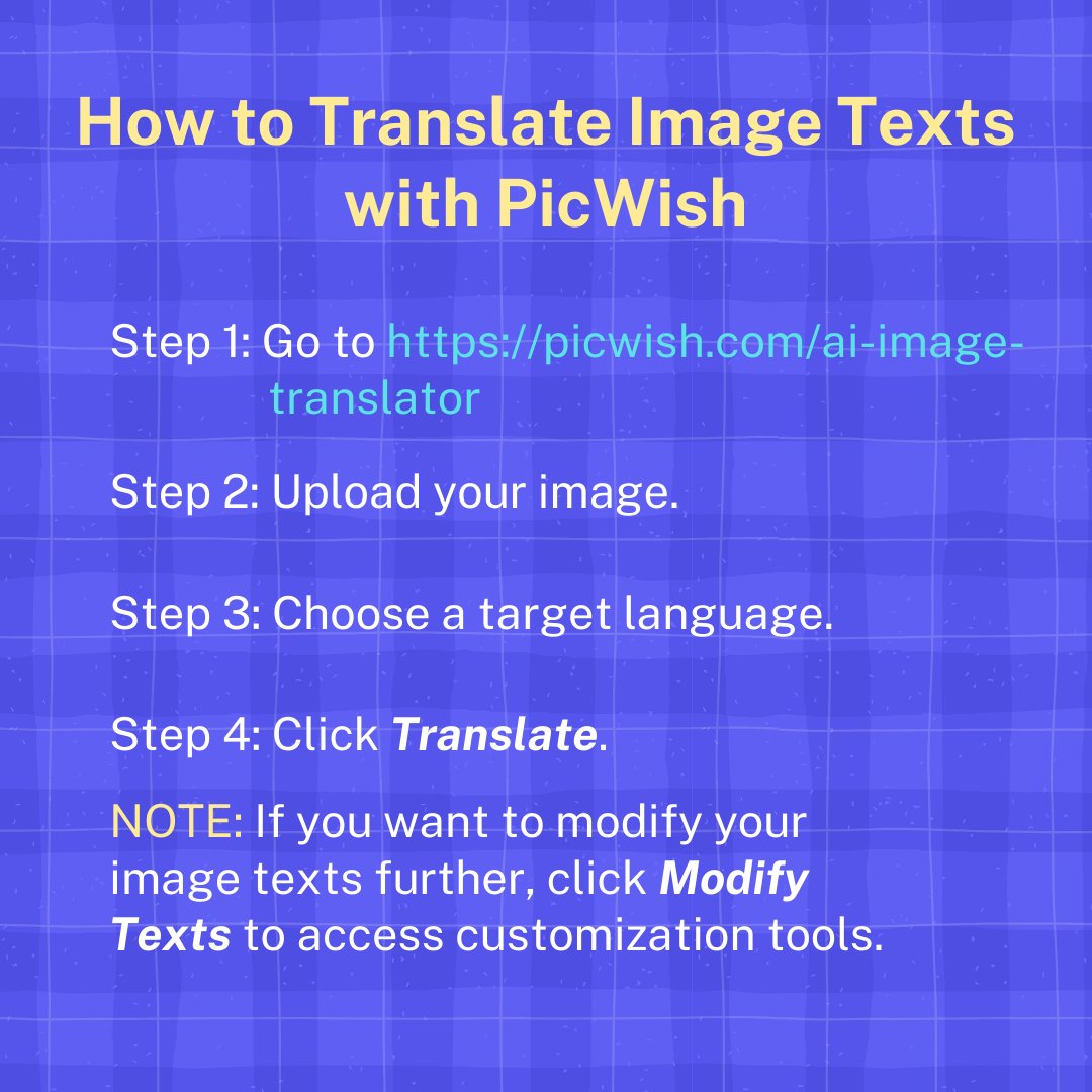 We just came out AI image translator for eCommerce sellers, you can use it to translate the English texts in image into foreign languages and sell your products worldwide.
picwish.com/ai-image-trans…