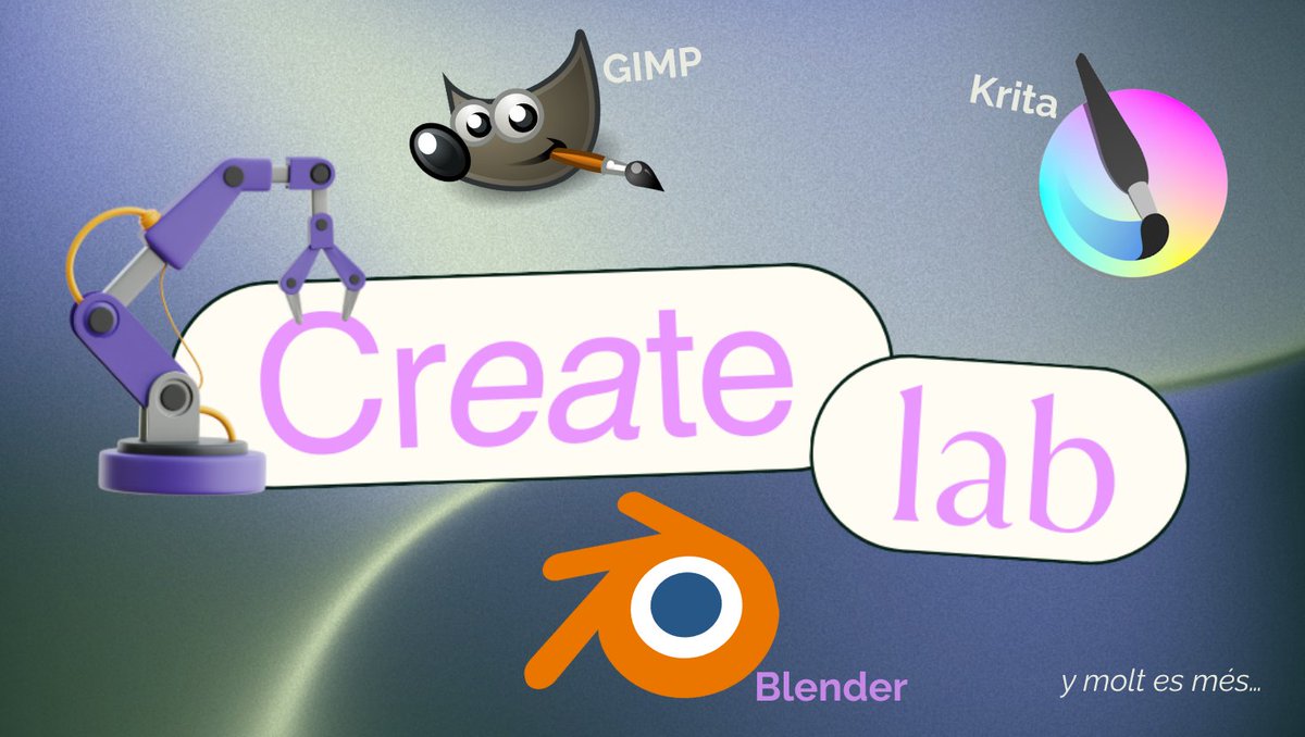 CreateLab_AnaAA's tweet image. A CREATELAB treballem amb eines com #GIMP, #Krita i #Blender per fer art digital sense barreres.
 El programari lliure = creativitat lliure 🎨✨
 #RECOMUOC_2324_1S #CREATELAB_GRUP1
