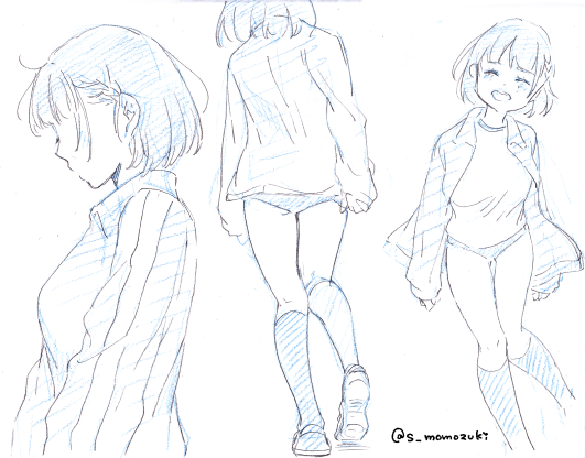 次回作は、セーラー・体操服・ジャージ…好きな衣装全部描きたいっ! 