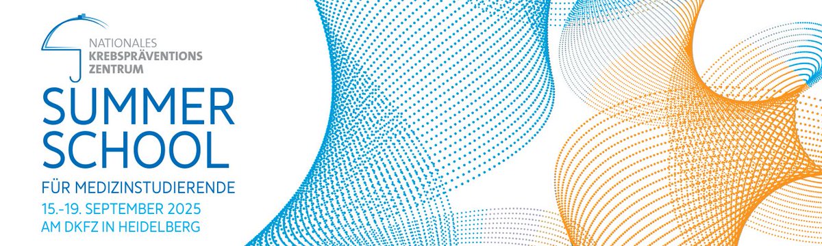 DKFZ (@dkfz) on Twitter photo 🎓 Medizinstudierende aufgepasst! Vom 15.–19.09.2025 bietet das Nationale Krebspräventionszentrum eine Summer School zur Krebspräventionsforschung an – gefördert von der <a href="/Krebshilfe_Bonn/">Deutsche Krebshilfe</a> . Jetzt anmelden! #prävention #ncpc
➡️indico.dkfz.de/event/1297/ 🎓 Medizinstudierende aufgepasst! Vom 15.–19.09.2025 bietet das Nationale Krebspräventionszentrum eine Summer School zur Krebspräventionsforschung an – gefördert von der <a href="/Krebshilfe_Bonn/">Deutsche Krebshilfe</a> . Jetzt anmelden! #prävention #ncpc
➡️indico.dkfz.de/event/1297/