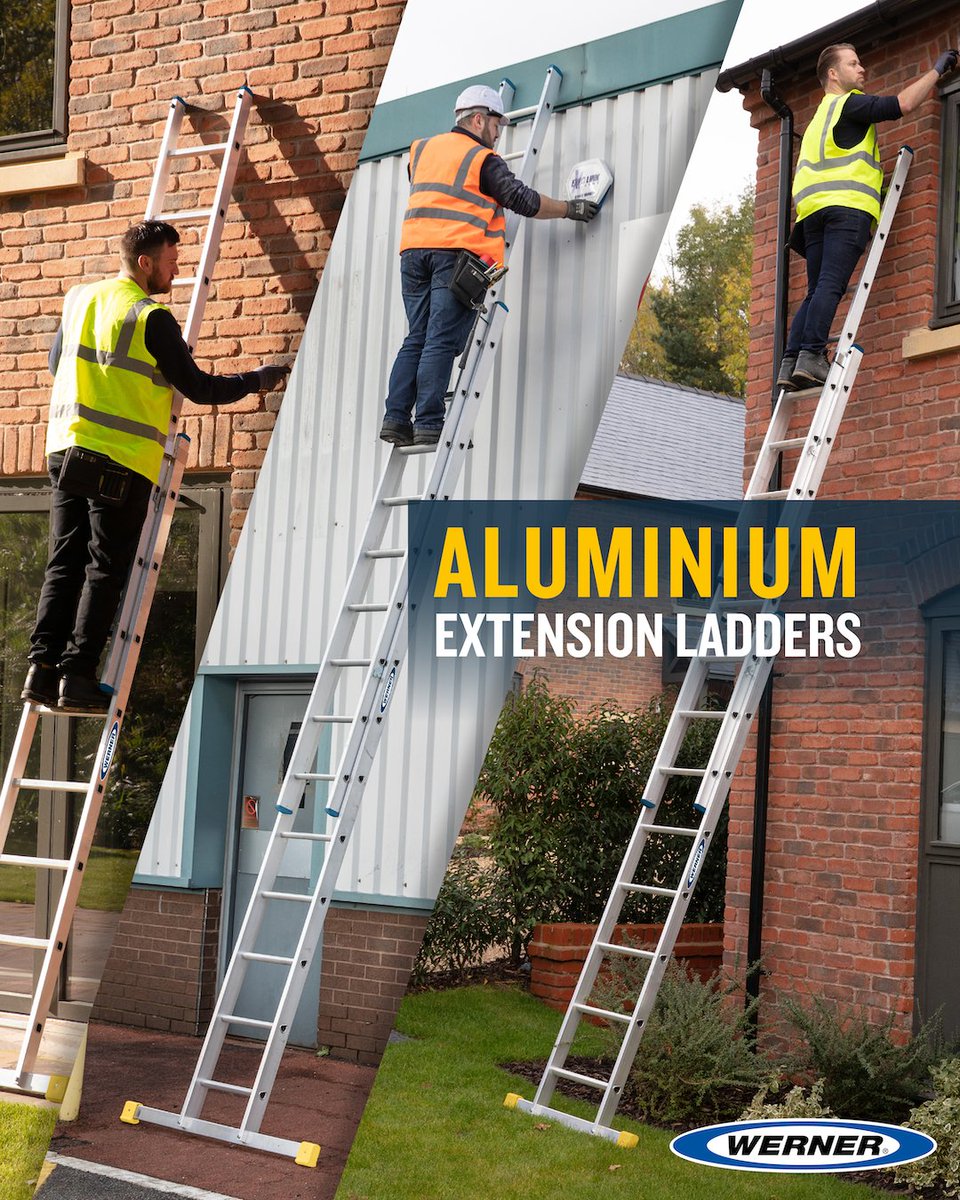 Are you a professional looking to work smarter, not harder when it comes to reaching higher areas on the jobsite? Made from high-grade aluminium, the #Werner Square Rung Extension Ladder is designed for professionals who need strength &amp; stability when working at height.