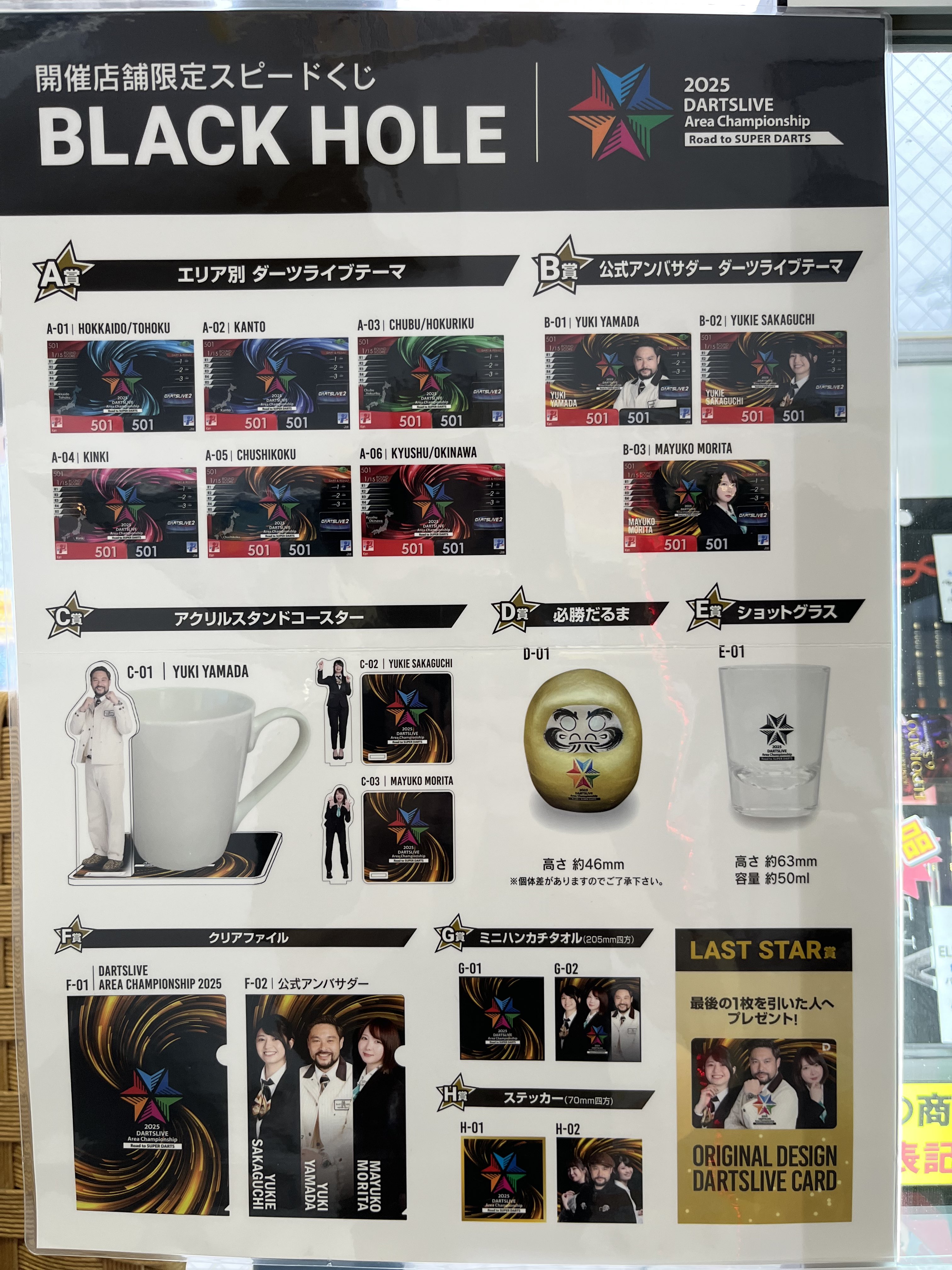 ダーツライブプレイヤーグッズくじ BLACK HOLE 2023 Vol.1 12月