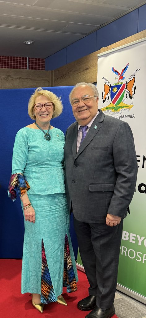 I congratulated SE Linda Scott High Commissioner of Namibia on the celebration of the National Day of that beloved country. Excellent meeting!
