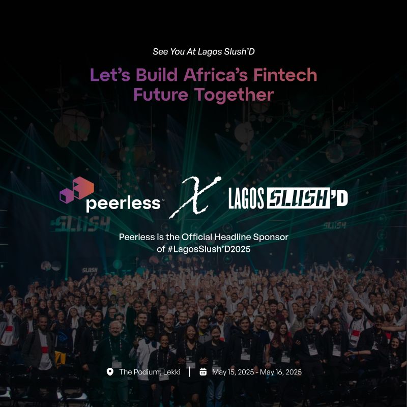 Welcome Peerless: the Headline Sponsor of Lagos Slush'D 2025
Pioneers. Innovators. Trailblazers.
Peerless isn't just another tech company, they built the first indigenous core banking application in Nigeria, revolutionizing how financial institutions serve people. <a href="/bepeerless_co/">Peerless</a>