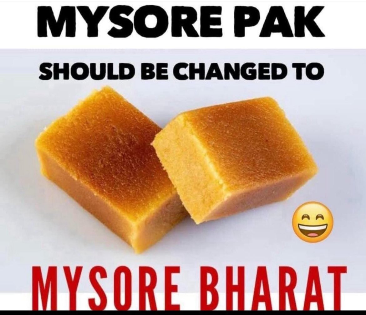 CA. Chandrakanta Sahoo (@cachandrakant) on Twitter photo Post Operation Sindoor, we feel it’s only right to revisit our desserts too.
Presenting: Mysore Bharat! 🇮🇳
Because even sweets must align with national sentiment.
<a href="/ARanganathan72/">Anand Ranganathan</a> ji has not tasted it for a while now.
<a href="/Srikantortho/">Dr K Srikant</a> PC -social media Post Operation Sindoor, we feel it’s only right to revisit our desserts too.
Presenting: Mysore Bharat! 🇮🇳
Because even sweets must align with national sentiment.
<a href="/ARanganathan72/">Anand Ranganathan</a> ji has not tasted it for a while now.
<a href="/Srikantortho/">Dr K Srikant</a> PC -social media