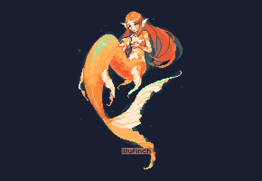 older mermay piece #pixelart #ドット絵
