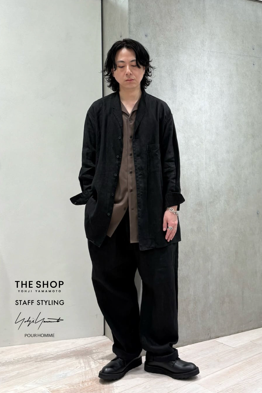 Y's ヨウジヤマモトリネン素材 ジレベスト 希少 Y's 2021 S/S コレクション 変形ベスト ヨウジヤマモト L