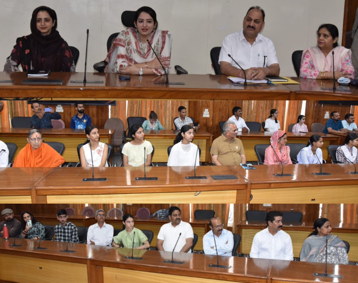 DC Udhampur (@udhadm) on Twitter photo DC Udhampur, Ms.Saloni Rai, congratulated Class 12 CBSE toppers and Class 10 JKBOSE achievers for their outstanding results.She lauded their hard work, urged them to stay focused,choose the right company & keep open communication with parents as they pursue their goals.
<a href="/diprjk/">Information & PR, J&K</a> DC Udhampur, Ms.Saloni Rai, congratulated Class 12 CBSE toppers and Class 10 JKBOSE achievers for their outstanding results.She lauded their hard work, urged them to stay focused,choose the right company & keep open communication with parents as they pursue their goals.
<a href="/diprjk/">Information & PR, J&K</a>