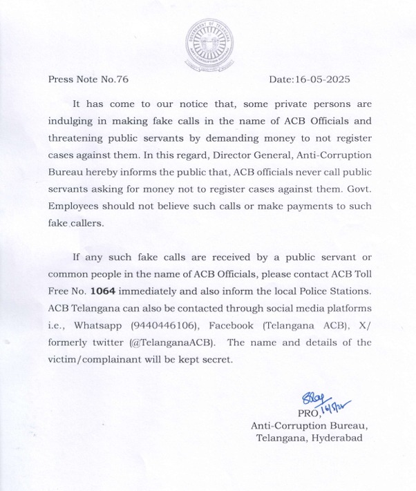 ACB Telangana tweet media