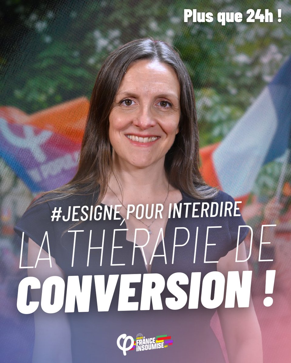 Anne_Stambach's tweet photo. Il reste 24h pour signer la pétition et interdire les "thérapies de conversion" au sein de l'UE, reconnues par l'ONU comme des actes de torture !
👉 Signez, partagez autour de vous, ça prend 2 min et c'est très important !
https://t.co/59Ctqfs74Y
#JeSigne https://t.co/dOk07sE2rx