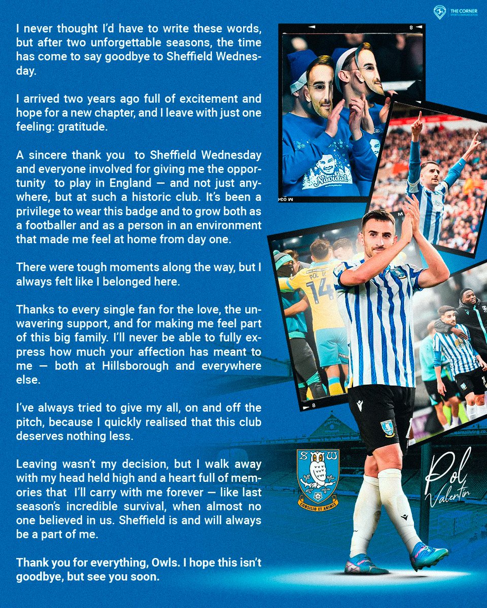 THANK YOU💙🦉 <a href="/swfc/">Sheffield Wednesday</a>