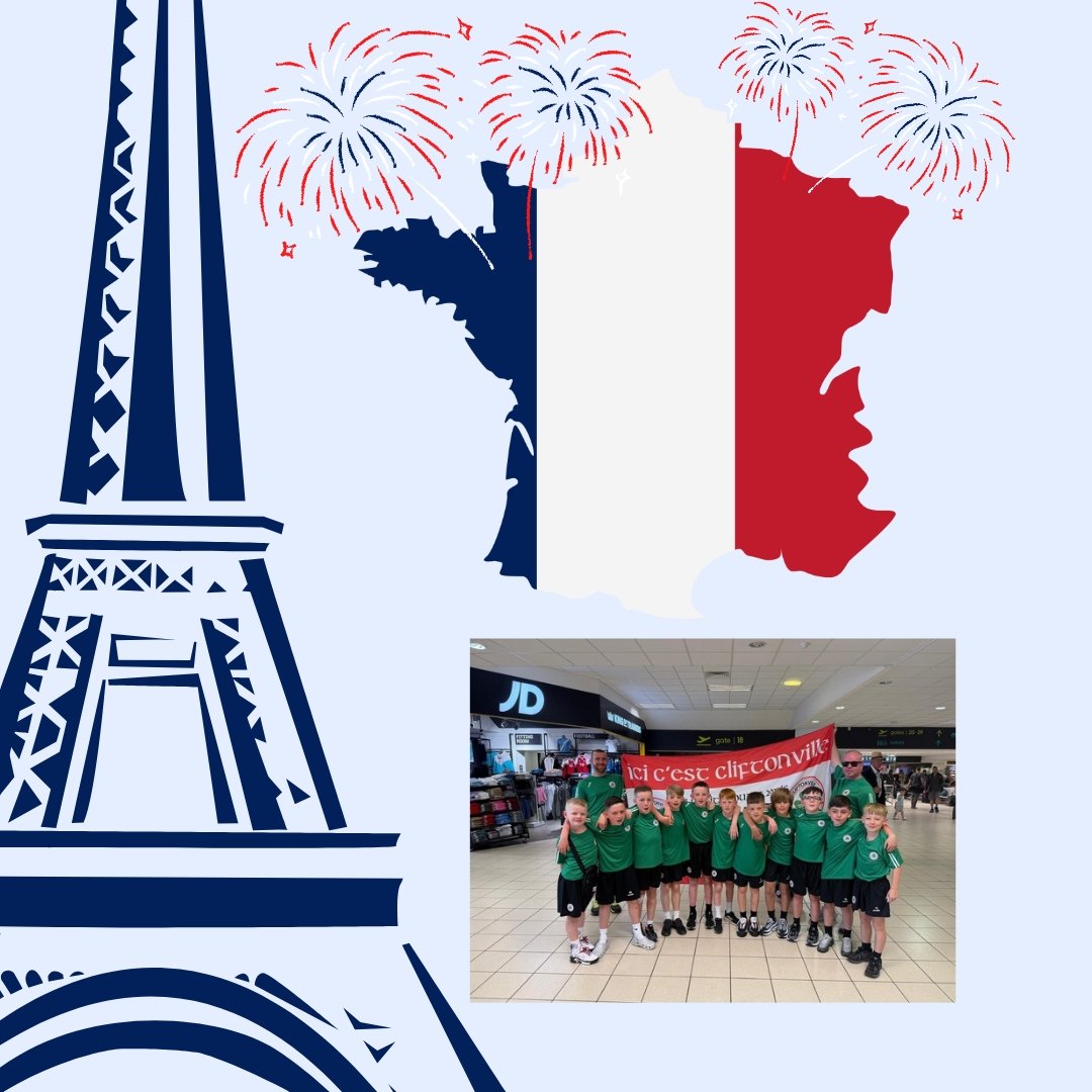 CliftonvilleFDC's tweet image. Best of luck to the 2015s heading to Paris for the Europa Cup at the Parc des Princes! Let’s go, Reds! #AllezLesRouges