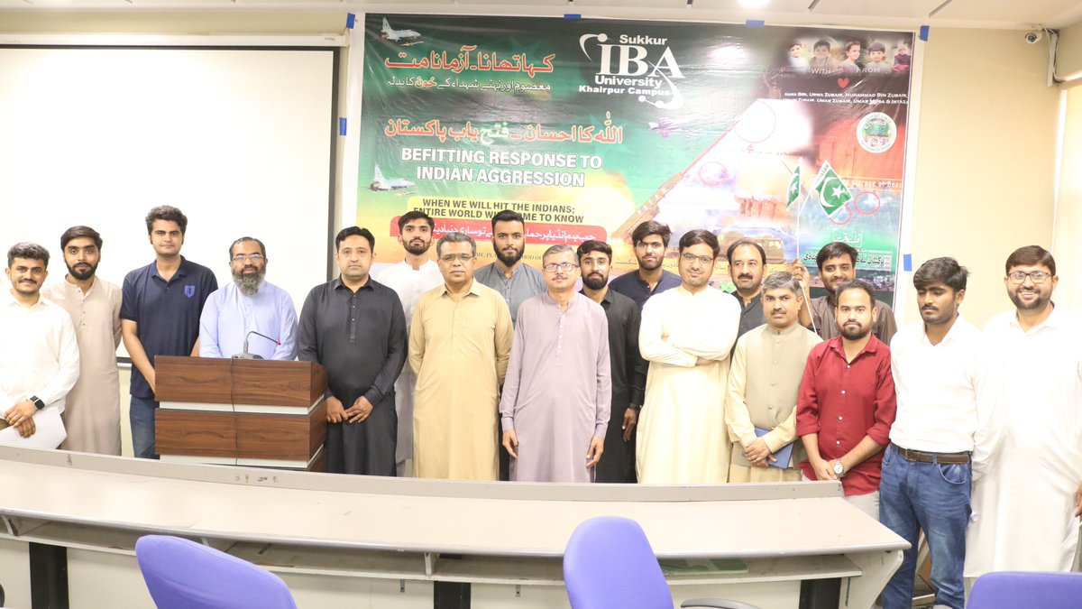 _ManzoorAli's tweet photo. Today at IBA-IET Khairpur Mirs, we celeberated Yom-e-Tashakur to honor the bravery and sacrifices of our Armed Forces. A heartfelt tribute from our campus to those who gaurd our freedom.
#Yometashakur #pakistanzindabaad https://t.co/OsbYpFHN7X