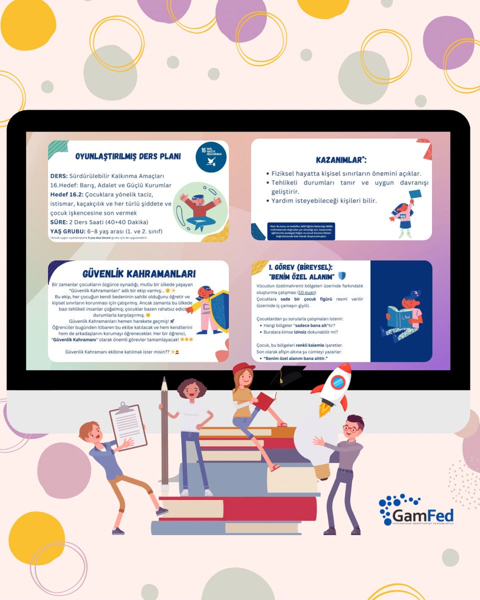 Eğitim ve Gelişim Ekibi’nin  88. eğitim içeriğinde Pınar Çelik’in hazırladığı Sürdürülebilir Kalkınma Amaçları’ndan 16.Hedef: Barış, Adalet ve Güçlü Kurumlar ”Kişisel Sınırlarımız” konulu oyunlaştırılmış planını sizlere sunuyoruz. 🎯 👍

🔗 oyunlastirma.co/makale/gamfed-…

#oyunlaştırma