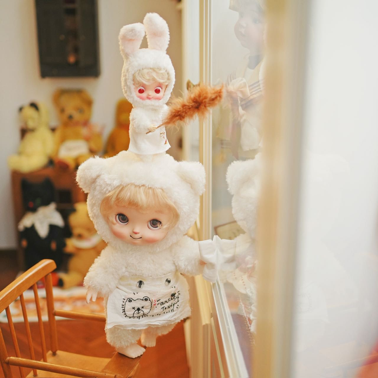 バサカドール　クマちゃん 特別価格 カスタム バサカドール 黒耳クマちゃん｜Yahoo!フリマ