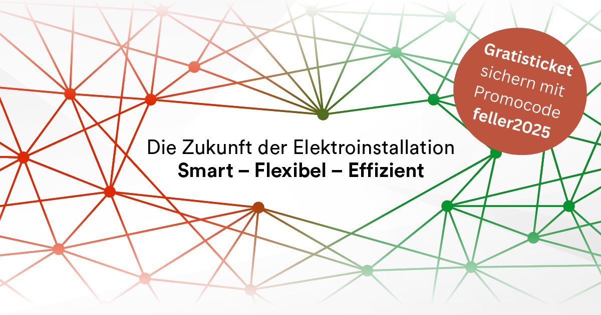 FellerAg's tweet image. Sichern Sie sich Ihr Gratis-Ticket für die electro-tec in Bern – dem Treffpunkt der Elektroinstallationsbranche. spr.ly/6014Ng7u6

💡 Ihr Gratis-Ticket erhalten Sie mit dem Code: «feller2025».
Elektriker #electrotec Feller #WiserbyFeller Schneider Electric