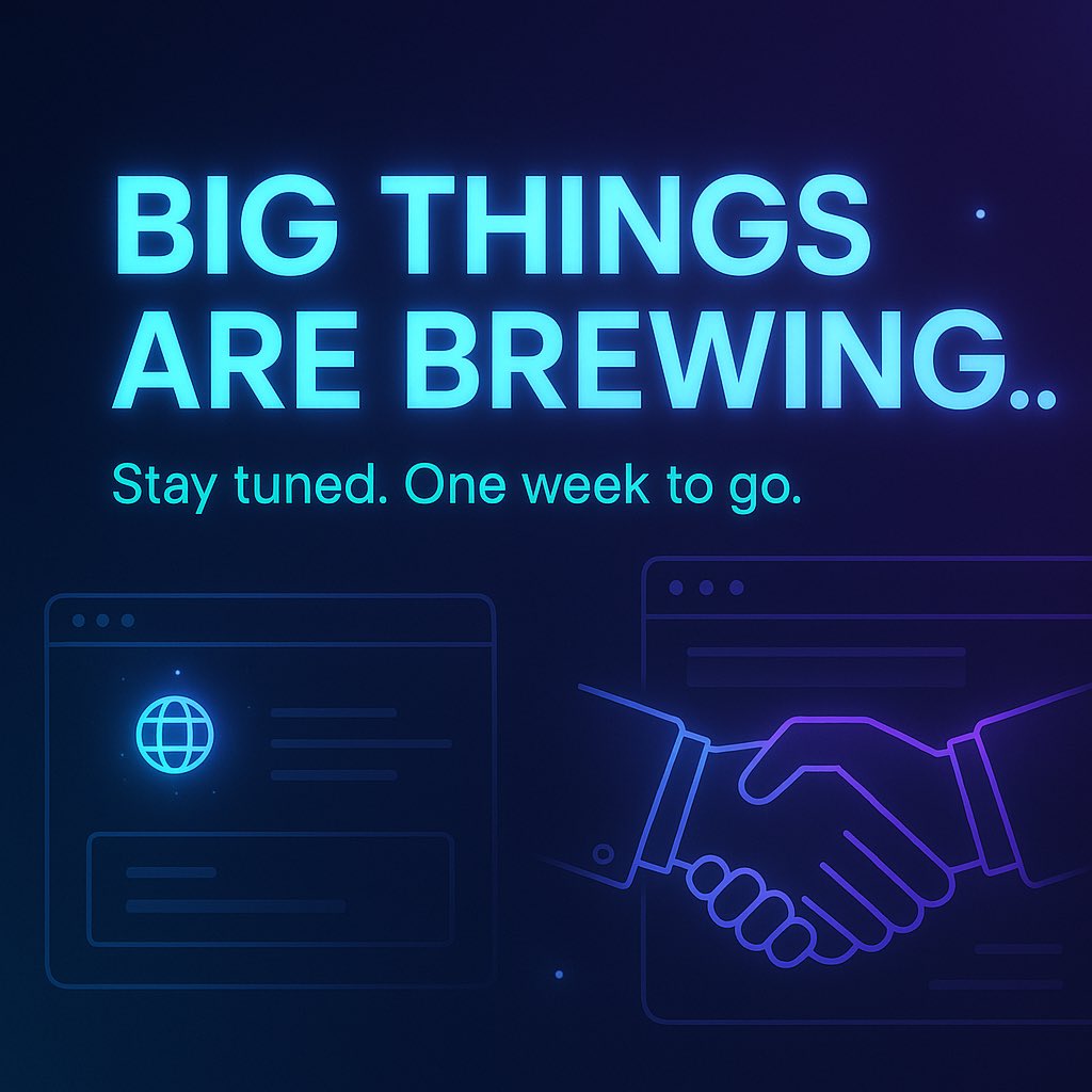HeyByteBrush's tweet image. Big things are brewing at ByteBrush 👀
A shiny new website? Maybe. A game changing partnership? Could be. You’ll find out in a week and trust us, it’s worth the wait.