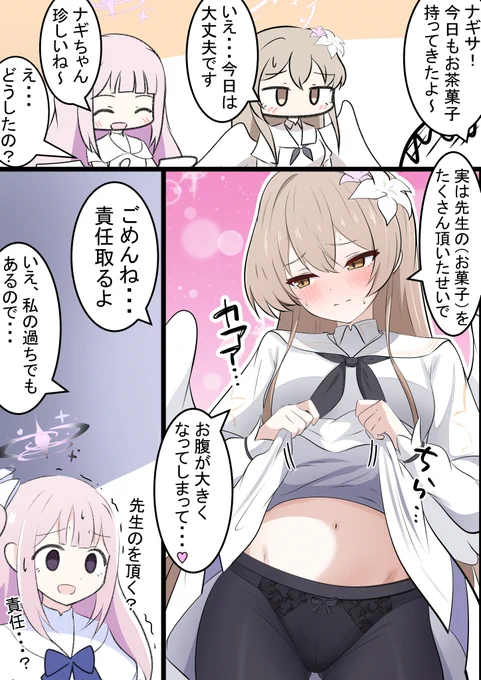 ナギちゃんとお腹

昨日のミカ漫画の続きです! 