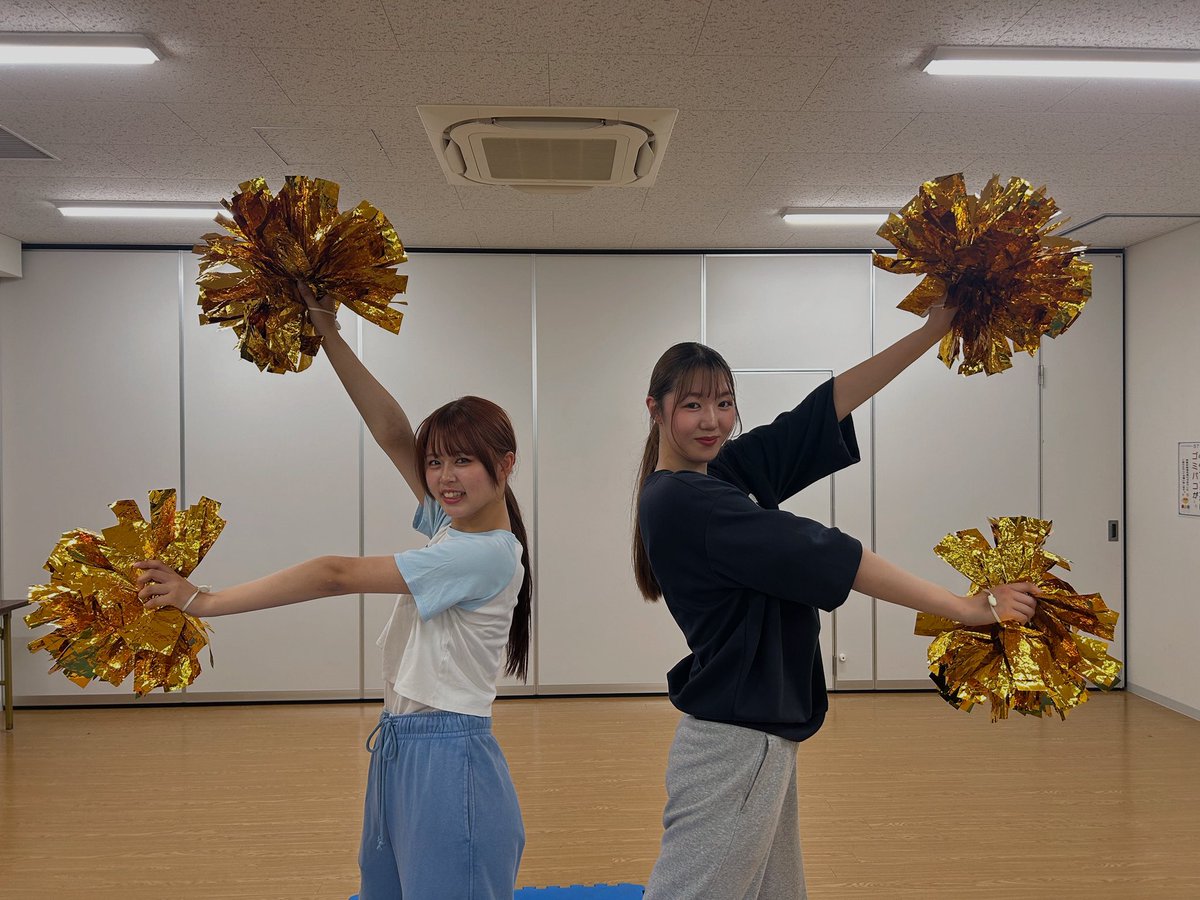 体験に来てくれた1年生2人が入部してくれました😆🙌

本日から、
3年生2人
2年生2人
1年生2人
の計6人で活動しています🐏

演技の幅が広がりとても嬉しいです💖

まだまだ部員大募集中！！
未経験者・経験者、学年問わず大歓迎です🫶