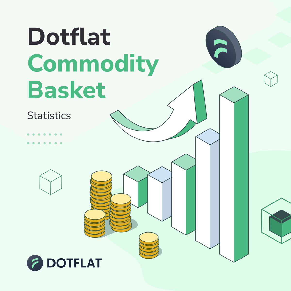 💡 The Dotflat flatcoin is pegged to a commodity basket, offering stability against inflation. 
Commodity futures increased 69% in 5 years (+10.8% annually).

🔗 Find all the details in our Telegram and join Dotflat!: t.me/dotflat/65