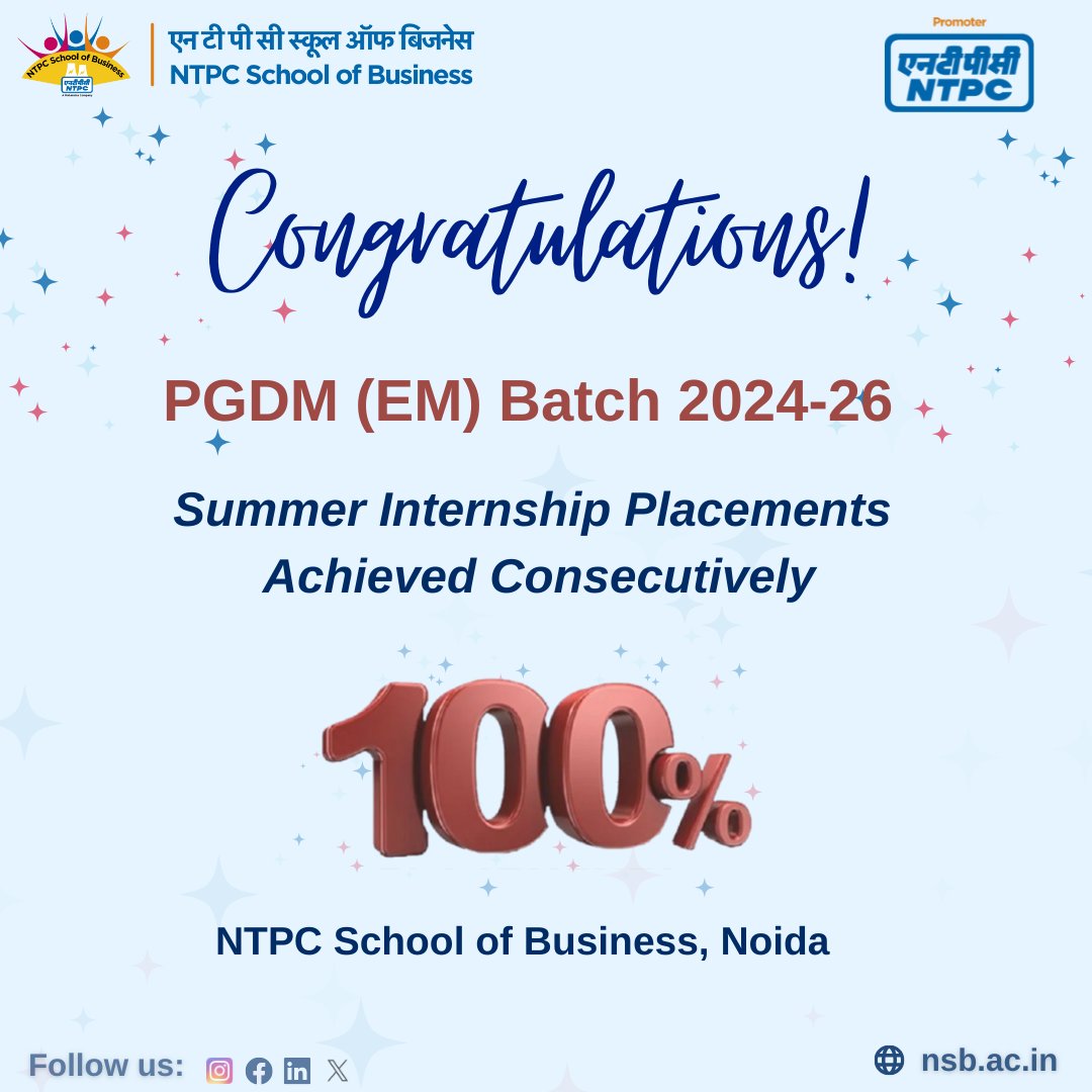 NSB-NTPC School of Business tweet media