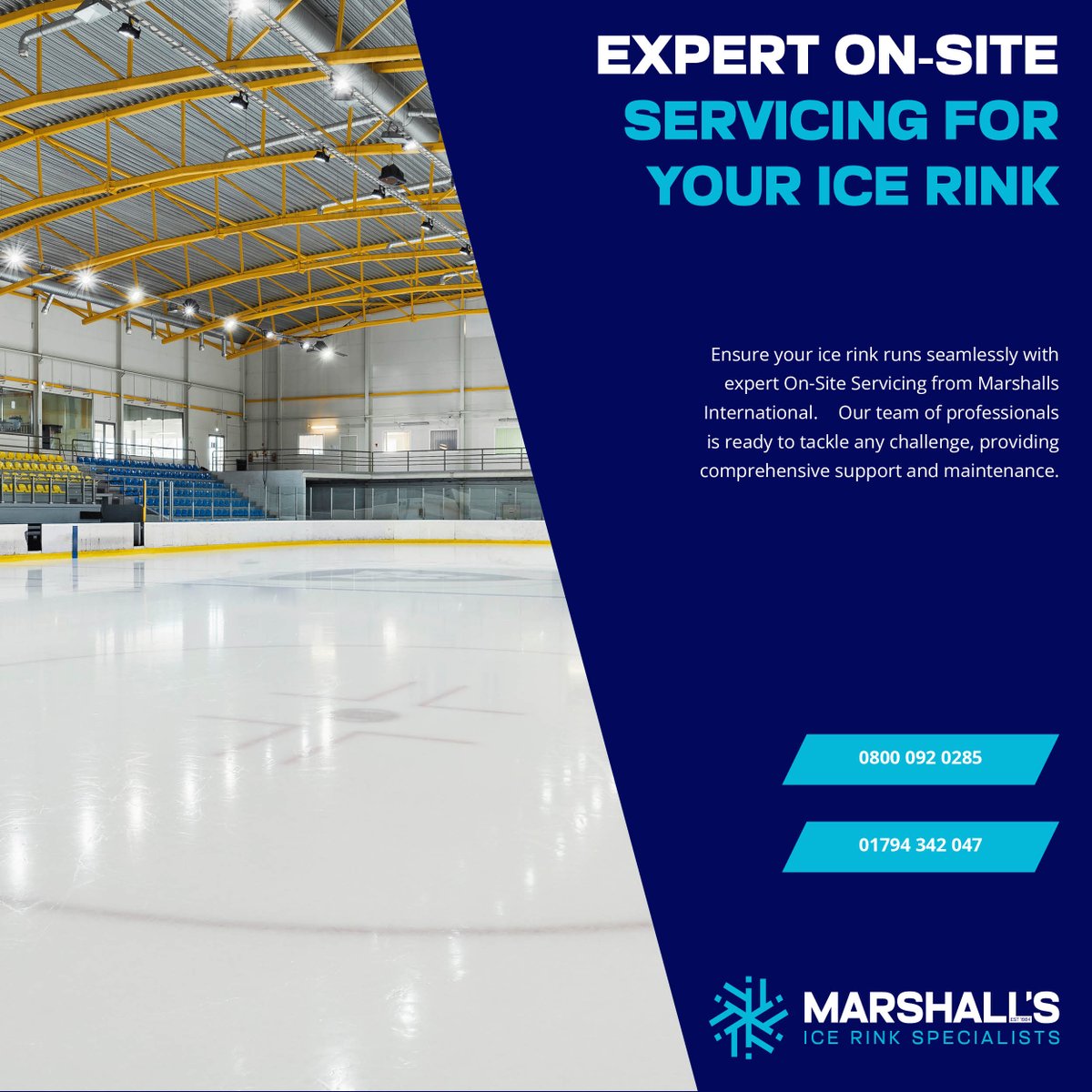 🧰 Rink equipment running slow? 

Our servicing packages cover edgers, resurfacers, and sharpeners. 

Keep things running smoothly year-round. marshallsinternational.com

#IceRinkMaintenance #MarshallsInternational