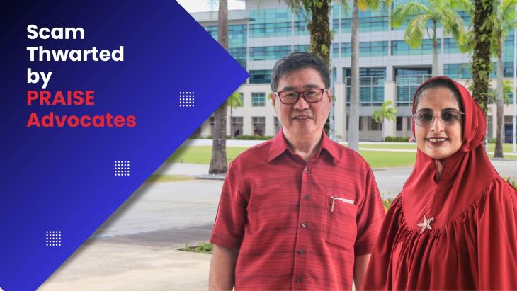 An elderly man narrowly escapes a gut-wrenching experience of being scammed by a “police officer”, thanks to Project Police-RSVP Anti-Scam Engagement (PRAISE) Advocates Andrew and Fatema!

Read more: go.gov.sg/scam-thwarted-…