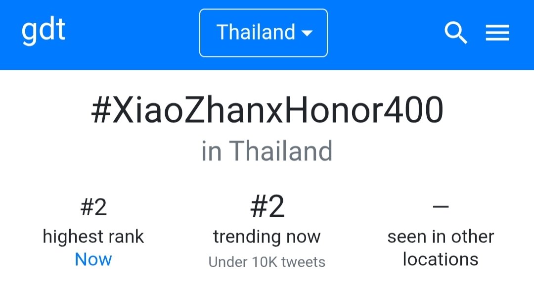 VioletDevil4's tweet photo. 🌐 World wide Trending Highest #Rank43 
➡️ HONOR XIAO ZHAN

🇹🇭 Thailand Trending Highest #Rank2 
➡️ #XiaoZhanxHonor400 

#Xiaozhan
#Honor400 https://t.co/wcr3OMufCw