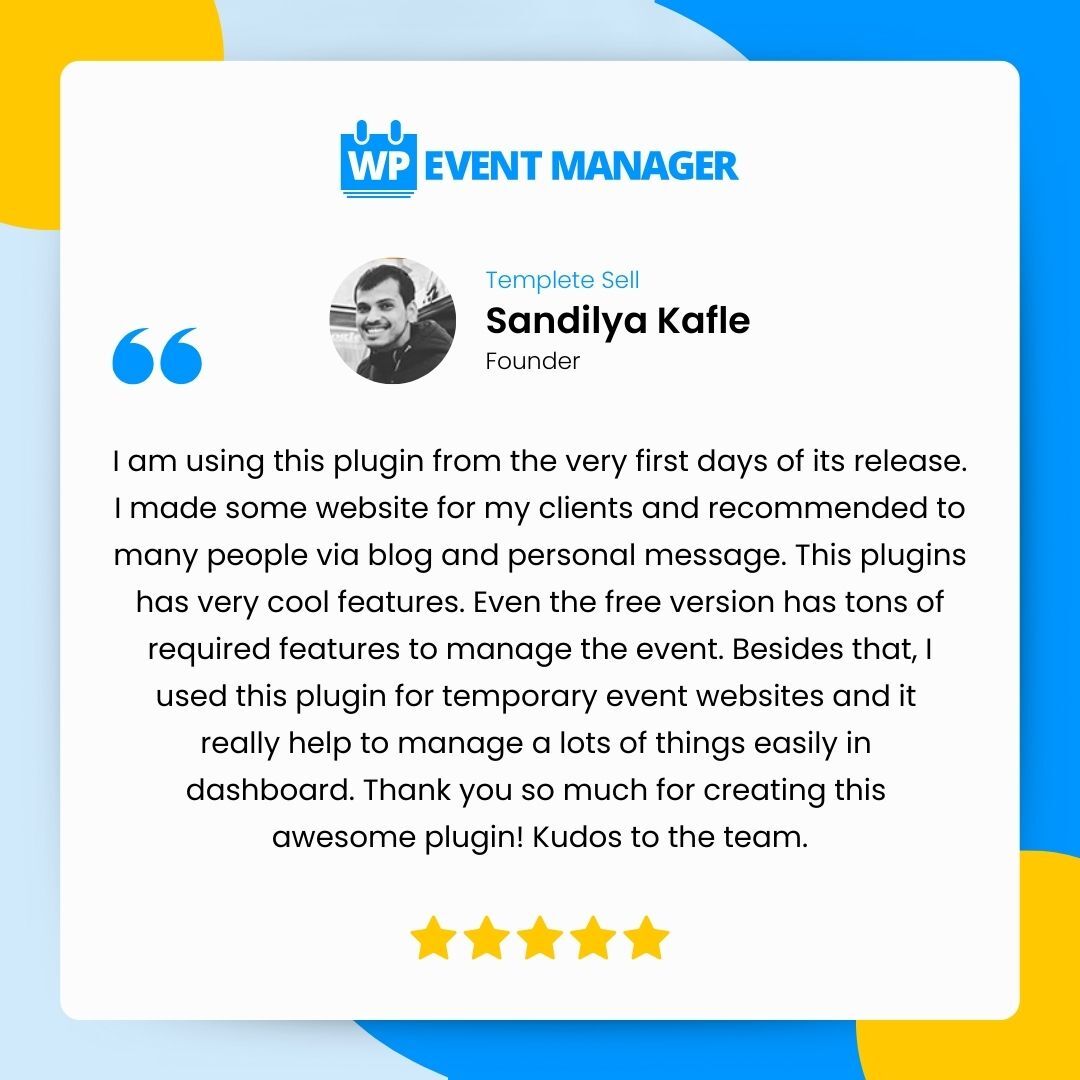 wp_eventmanager's tweet image. Don’t just take our word for it—our users say it best! 💬✨
Event pros trust WP Event Manager for smooth registration, attendee tracking & success 🎯
Tried it? Tell us below! 💬👇
👉 Join the success: zurl.co/vUFPq
#EventManagement #WordPress