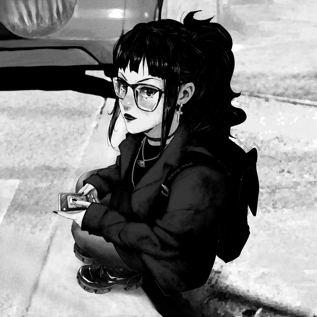 malugi_art's tweet photo. Self portrait in manga style

#manga #mangastyle #anime #selfportrait #sketch #drawing #art #ibispaint #digitalart #blackandwhite https://t.co/bYMcaGDLZO