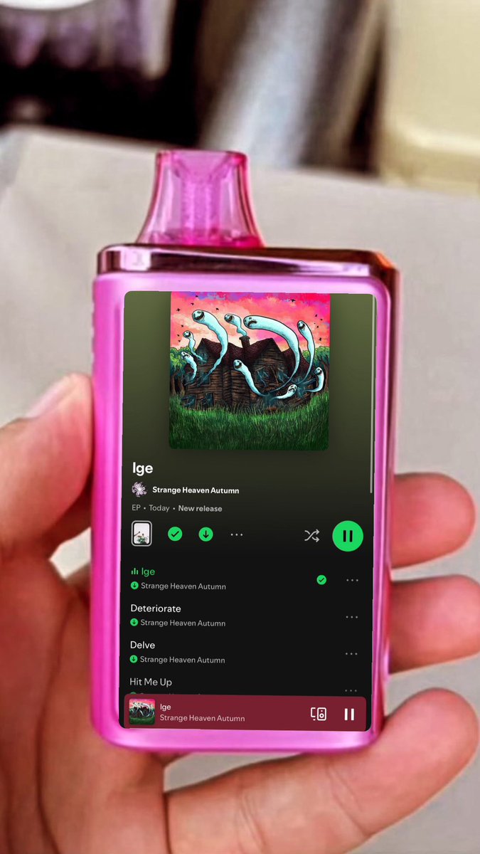 Yall wanna hit the vape? 
It’s <a href="/StrangeHeavenA/">🔮Strange Heaven Autumn🍁</a> flavored.