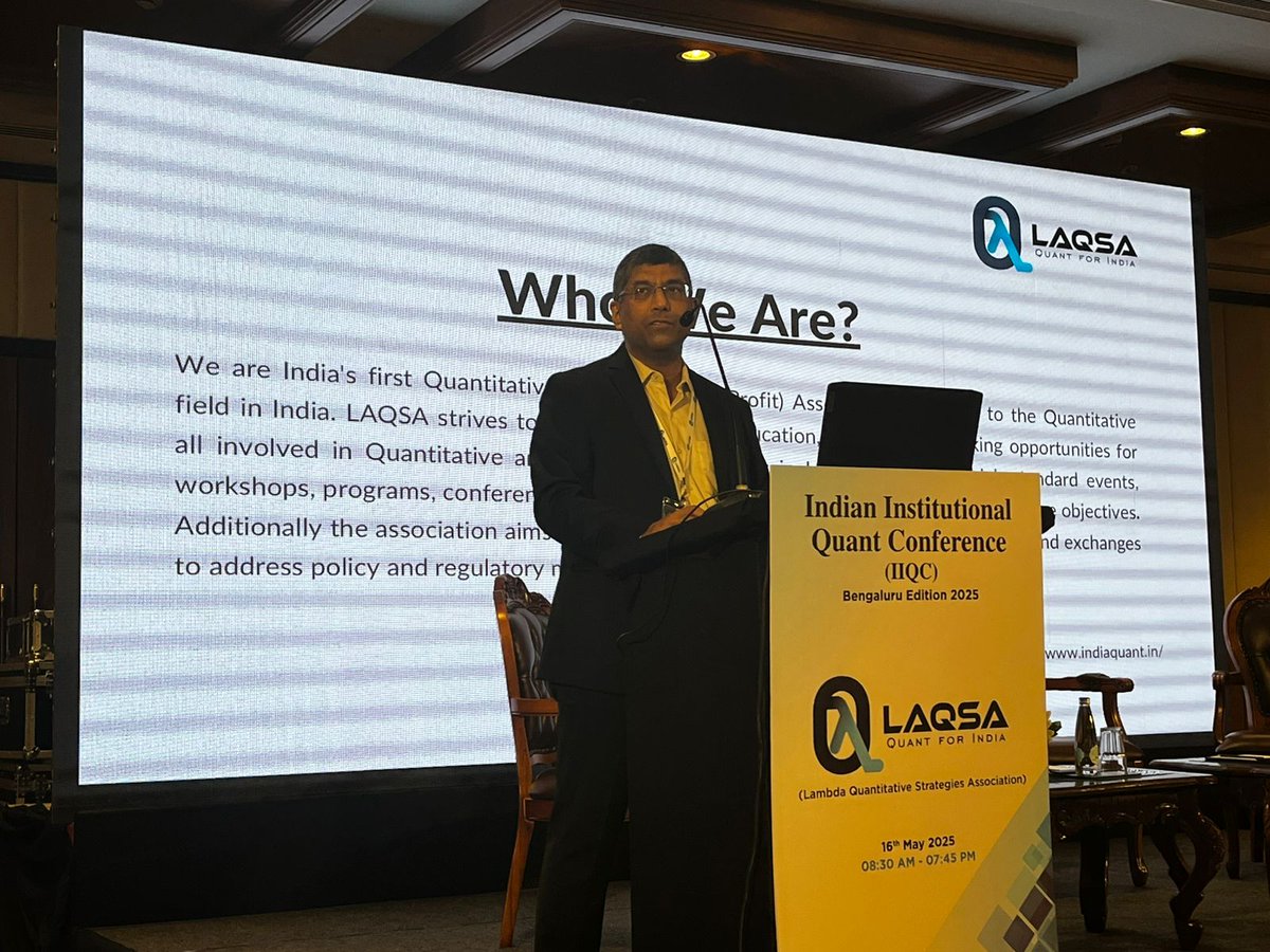 LAQSA_Quants's tweet photo. All set to go for the Indian Institutional Quant Conference (#IIQC) – Bengaluru Edition 2025!  

Excited to connect, collaborate, and explore the future of quant in India.  Join us at Trinity Hall, Taj MG Road, Bengaluru.  

#LAQSA #QuantForIndia #Leadership #BengaluruEvents https://t.co/xle55c8jop