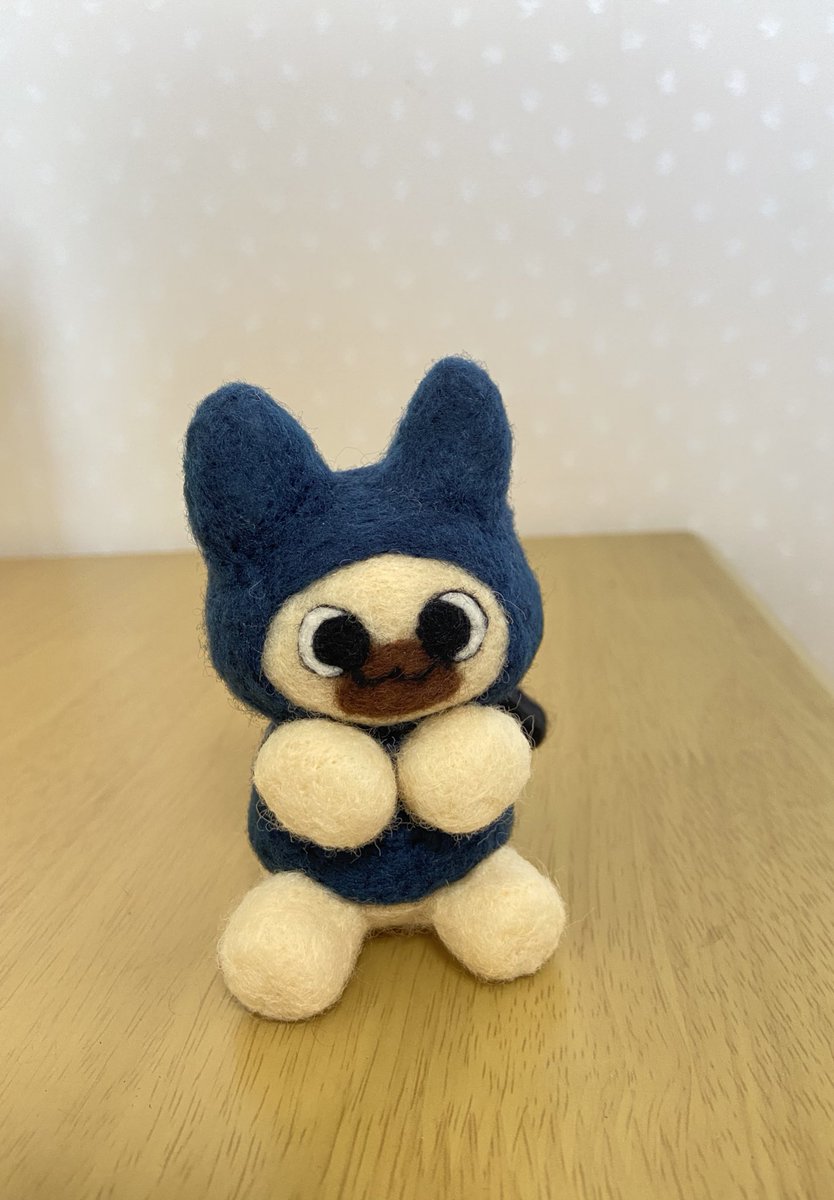 Tokiha_015's tweet image. ミノト画伯のネコちゃん作ってみました
 #羊毛フェルト