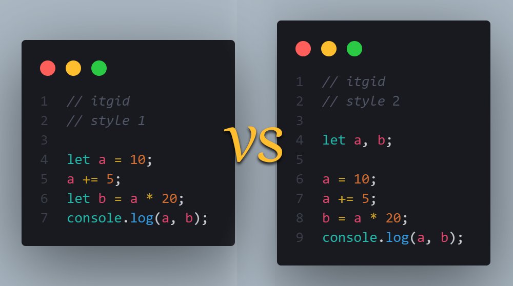 itgidinfo's tweet image. Left or Right #codestyle in #js