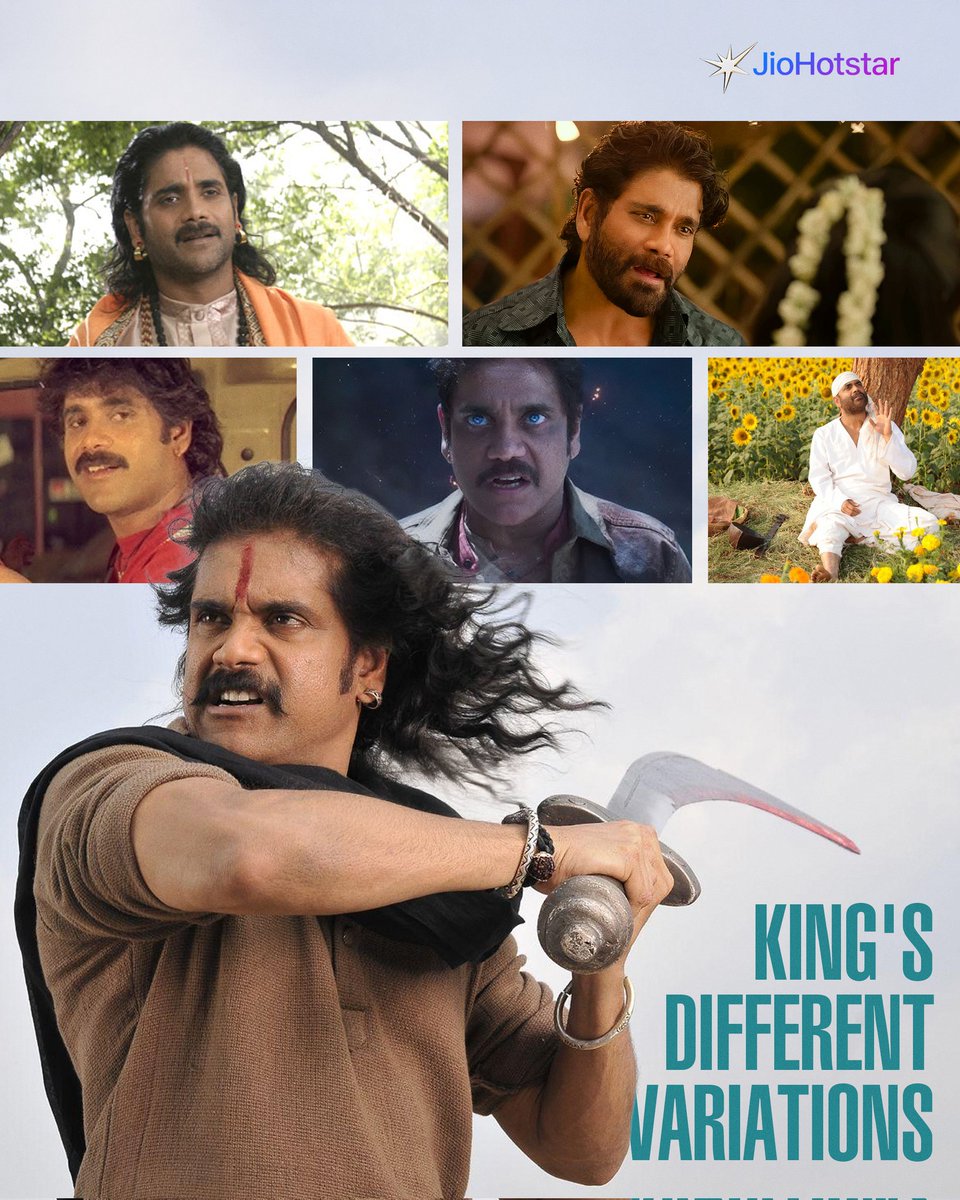 JioHotstarTel_'s tweet image. KING ante okkade undaali! 👑

#NagarjunaAkkineni #King #VersatileActor #JioHotstarTelugu