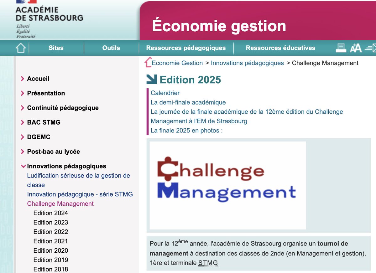 éduscol Eco Gestion (@eduscol_eg) on Twitter photo 🚩Sur #Édubase découvrez ce #TraAM proposé par des enseignants de l'<a href="/acstrasbourg/">Académie Strasbourg</a> et créez un "Challenge management" : une compétition où les élèves doivent diriger une entreprise à l’aide d’un jeu sérieux (Simuland) et viser son succès.
👉 edubase.eduscol.education.fr/fiche/20141 🚩Sur #Édubase découvrez ce #TraAM proposé par des enseignants de l'<a href="/acstrasbourg/">Académie Strasbourg</a> et créez un "Challenge management" : une compétition où les élèves doivent diriger une entreprise à l’aide d’un jeu sérieux (Simuland) et viser son succès.
👉 edubase.eduscol.education.fr/fiche/20141