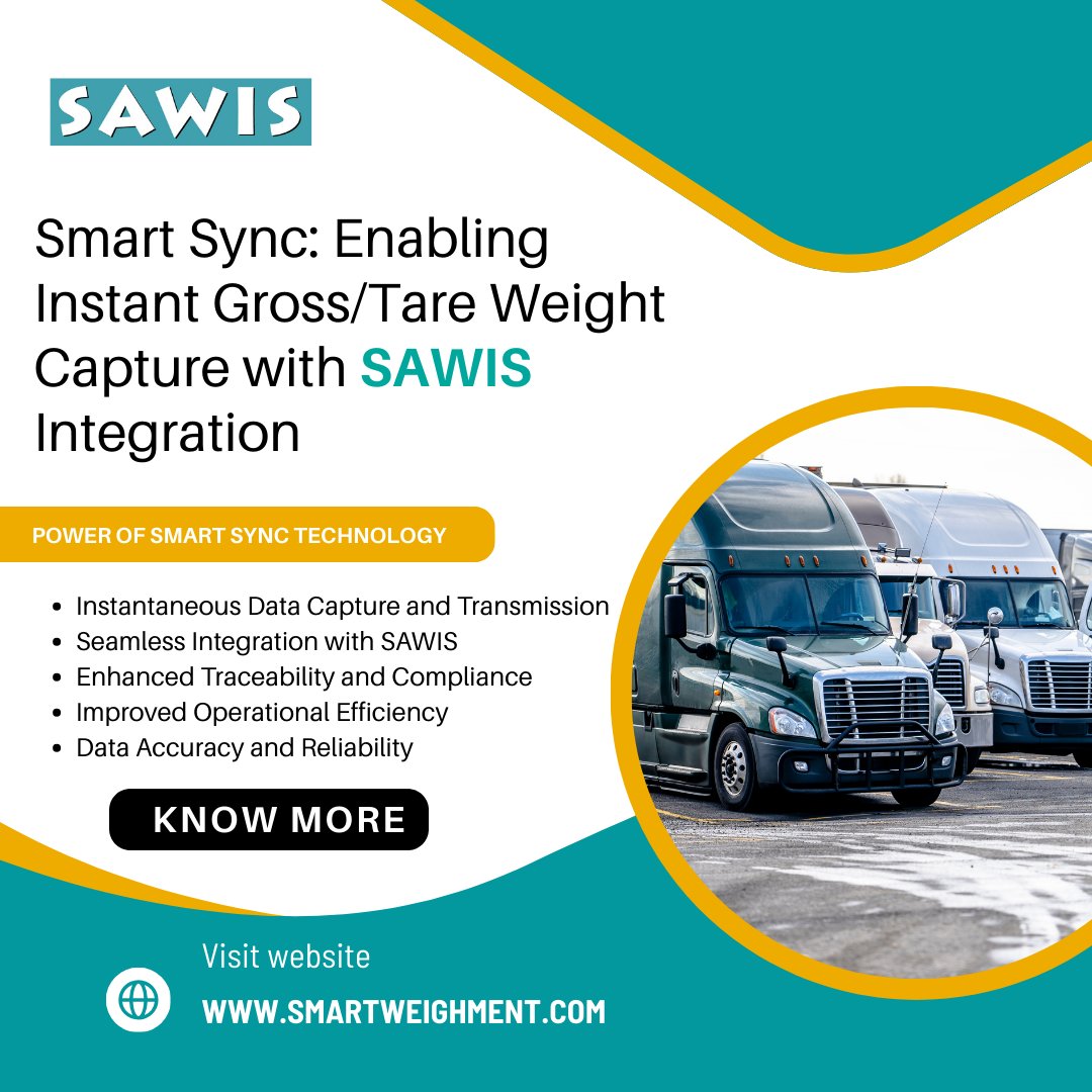 SmartWeighment's tweet image. Smart Sync-enabled weighing scales automatically detect and transmit gross and tare weights directly to the SAWIS platform the moment the measurement occurs.
smartweighment.com
#SmartSync #SAWIS #WeightAutomation #SAWISIntegration #SupplyChainTech #DigitalTransformation