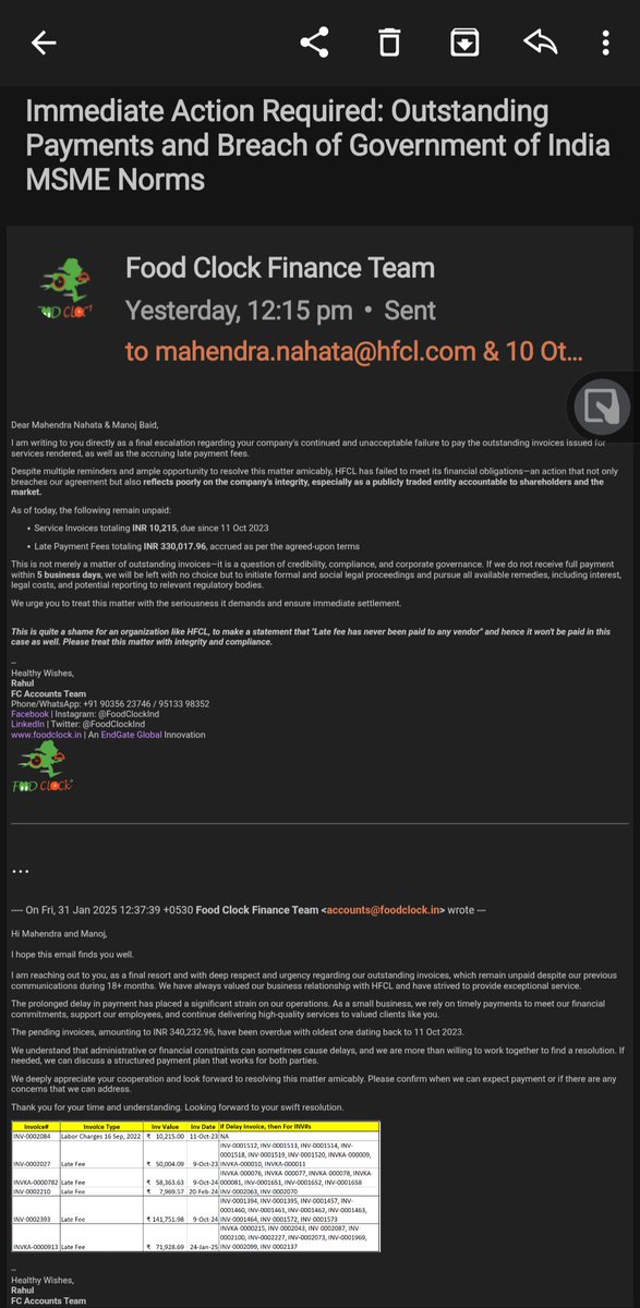 Rahul_IdeaHub's tweet photo. @jitanrmanjhi 
In a democracy, like India, it's disheartening to see @hfclg, led by Mahendra Nahata, flout MSME payment rules, violating the MSMED Act. Urging @minmsme to take swift legal action and protect MSME rights. 2 years' hustle w/o result
 #MSME #CorporateAccountability https://t.co/Qyurqdu25F