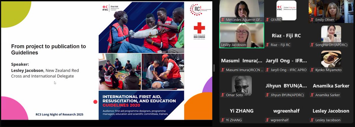 Happy to participate in the #RC3 Long Night of Research – a 24-hours global online event dedicated to #research in the #RedCross #RedCrescent Movement.
👉The theme: Tackling Global Humanitarian Challenges through Research
Great opportunity to talk about evidence based #firstaid!