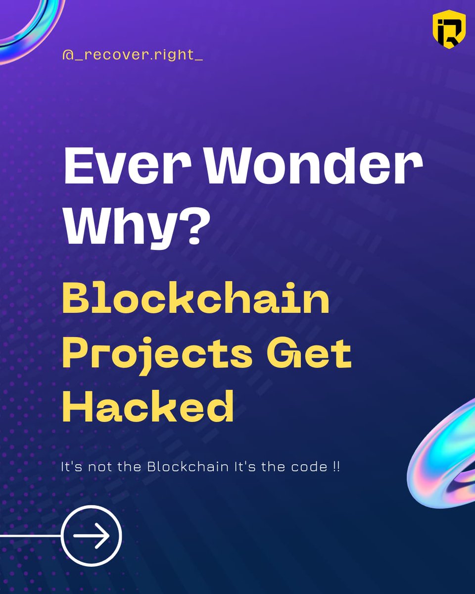 recoverrright's tweet image. 🔐 Code is the real threat — not the blockchain.
💣 One missed audit = Millions lost.
🧠 Smart contracts don’t forgive. Hackers don’t wait.

🎯 Secure it. Audit it. Recover it — with Recover Right.
Because in Web3, “Oops” costs crypto.

#Web3Audit #SmartContractAudit #CryptoHacks