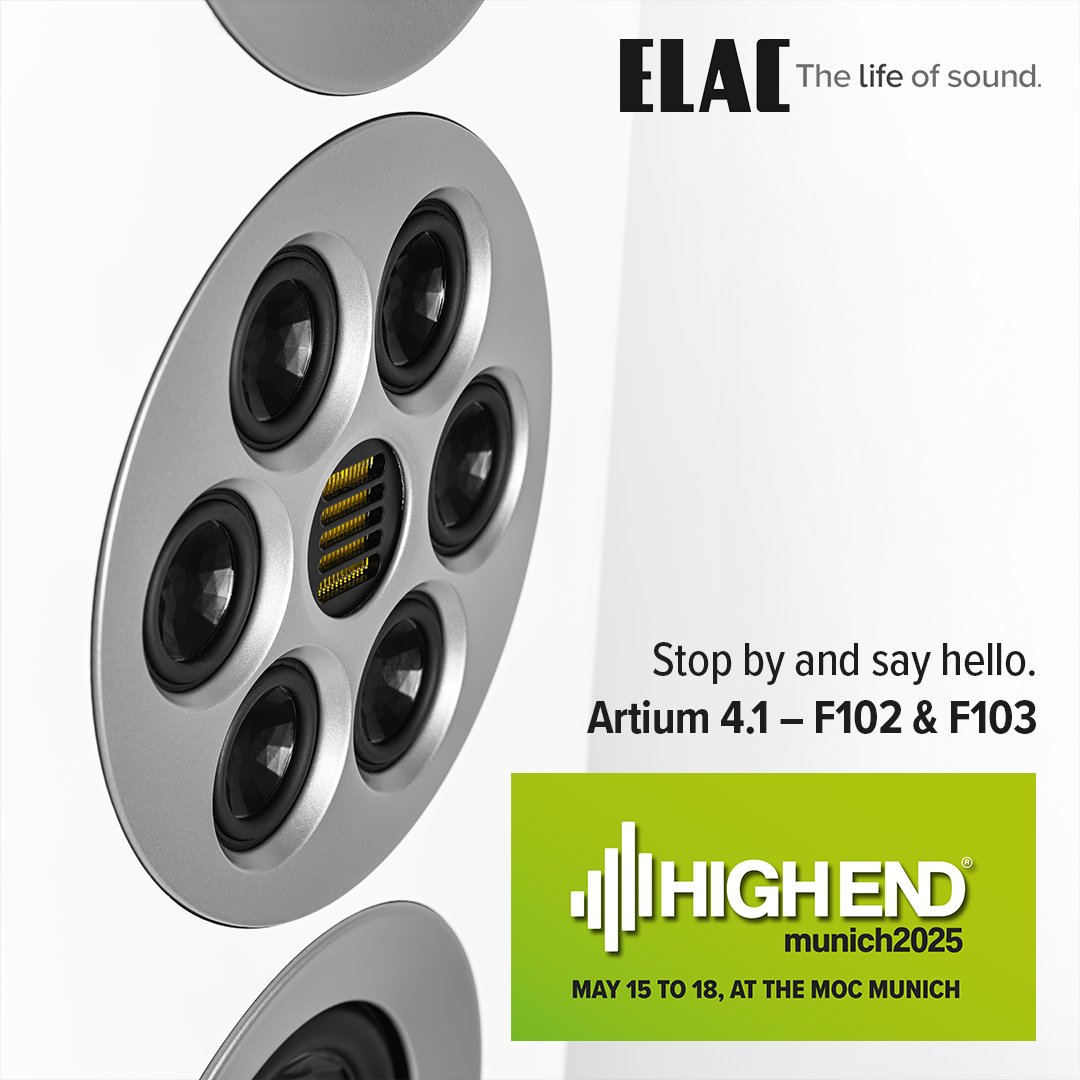 Stop by and say hello! We're here in Artium 4.1, Rooms F102 &amp; F103.

Lots to see and hear, including a New ConneX, New Subwoofers, New Outdoor Speakers and a New Concentro.

See you soon.

#highend2025 #audioshow #münich #weareelac #concentro