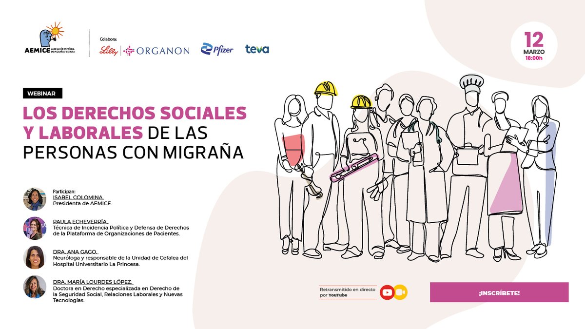 Organon España (@organonespana) on Twitter photo 🧠💪🏼 En este webinar de <a href="/AEMICE_/">AEMICE DolorDeCabeza</a> hablamos sobre los derechos sociales y laborales de las personas con migraña y por qué es clave conocerlos.
Si te lo perdiste, puedes verlo aquí 👉🔗ogn.llc/6013S1Oqb
#RespetaLaMigraña 🧠💪🏼 En este webinar de <a href="/AEMICE_/">AEMICE DolorDeCabeza</a> hablamos sobre los derechos sociales y laborales de las personas con migraña y por qué es clave conocerlos.
Si te lo perdiste, puedes verlo aquí 👉🔗ogn.llc/6013S1Oqb
#RespetaLaMigraña