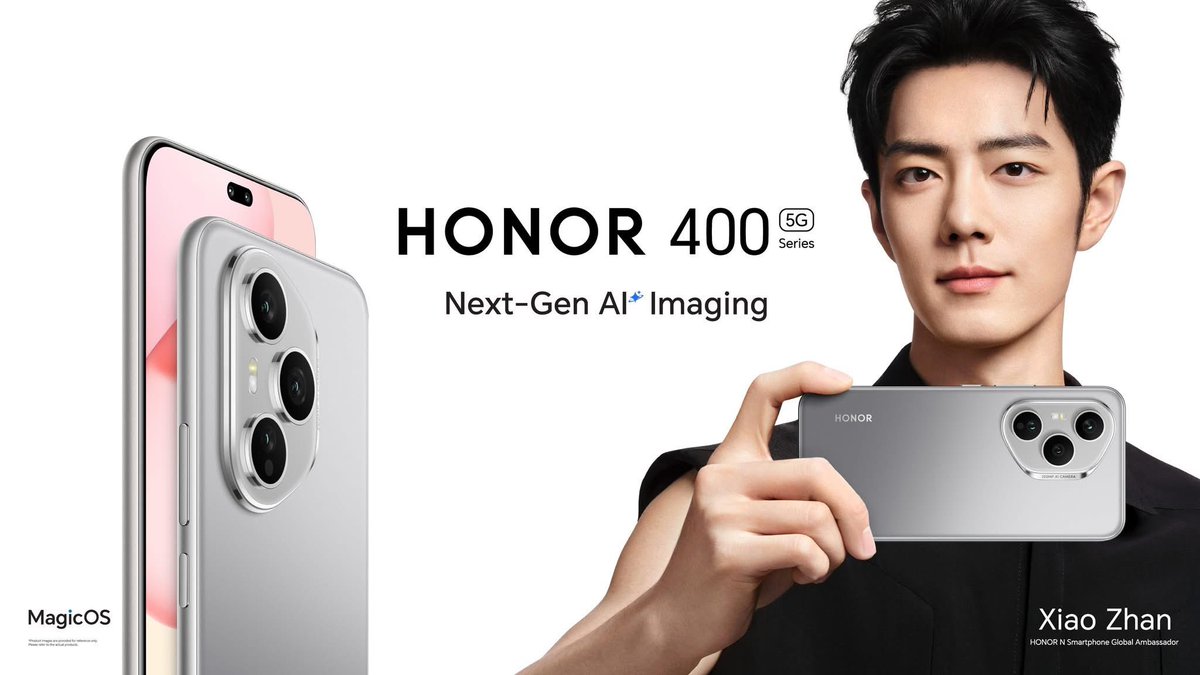 TrioYumeng's tweet photo. @Honorglobal Welcome to the Xiao Zhan family😍😍 let's capture beautiful moments together with the newly appointed Global brand Ambassador🎉🎉 Congratulations the two parties on collaboration 🎉🎉.
#XiaoZhanxHonor400
#HONOR400Series
#NextGenAIImaging https://t.co/VQ5rNiTWXn