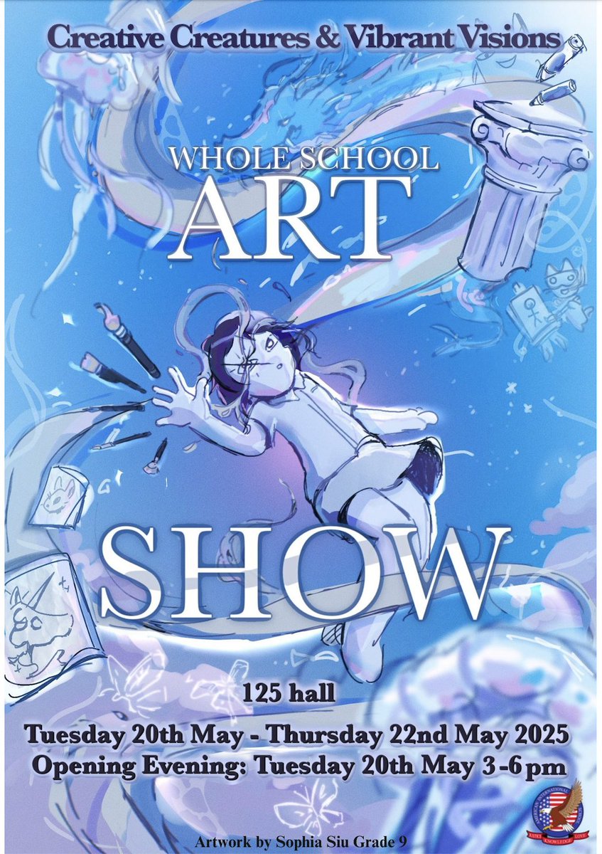 AndyHSP (@hsp_andy) on Twitter photo Join us next week for the Whole School Art Show! The Parent Open Evening is from 3-6pm on Tuesday, 20 May! Congrats to all of our artists and thank you to Ms. Reeves!
<a href="/aishongkong/">American International School</a>
<a href="/asimpsonEDU/">Anita Simpson</a>
<a href="/Meg_Rob22/">Meghan Robertson</a>
#RedBrick125
#AISShareTheLove Join us next week for the Whole School Art Show! The Parent Open Evening is from 3-6pm on Tuesday, 20 May! Congrats to all of our artists and thank you to Ms. Reeves!
<a href="/aishongkong/">American International School</a>
<a href="/asimpsonEDU/">Anita Simpson</a>
<a href="/Meg_Rob22/">Meghan Robertson</a>
#RedBrick125
#AISShareTheLove