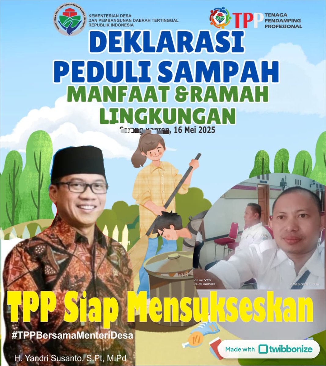 Deklarasi gerakan desa peduli sampah

#TPPBersamaMenteriDesa

<a href="/prabowo/">Prabowo Subianto</a>
<a href="/YandriSusanto27/">Yandri Susanto</a>
<a href="/ArizaPatria/">Ariza Patria</a>
<a href="/taufikmadjid71/">IG : taufik.madjid</a>
<a href="/kemendespdt/">#BangunDesaBangunIndonesia</a>
<a href="/bpsdmkemendesa/">Bpsdm Kemendesa</a>